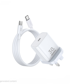 Remax Figen 30W GaN Wall Charger kit with Type C to Type C Cable
